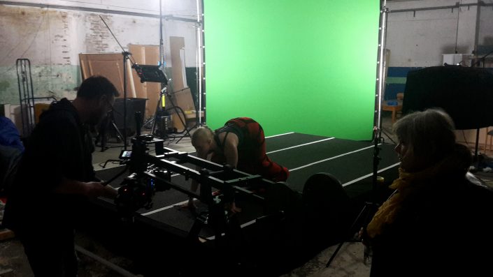 Helping out with lighting and all-around help.